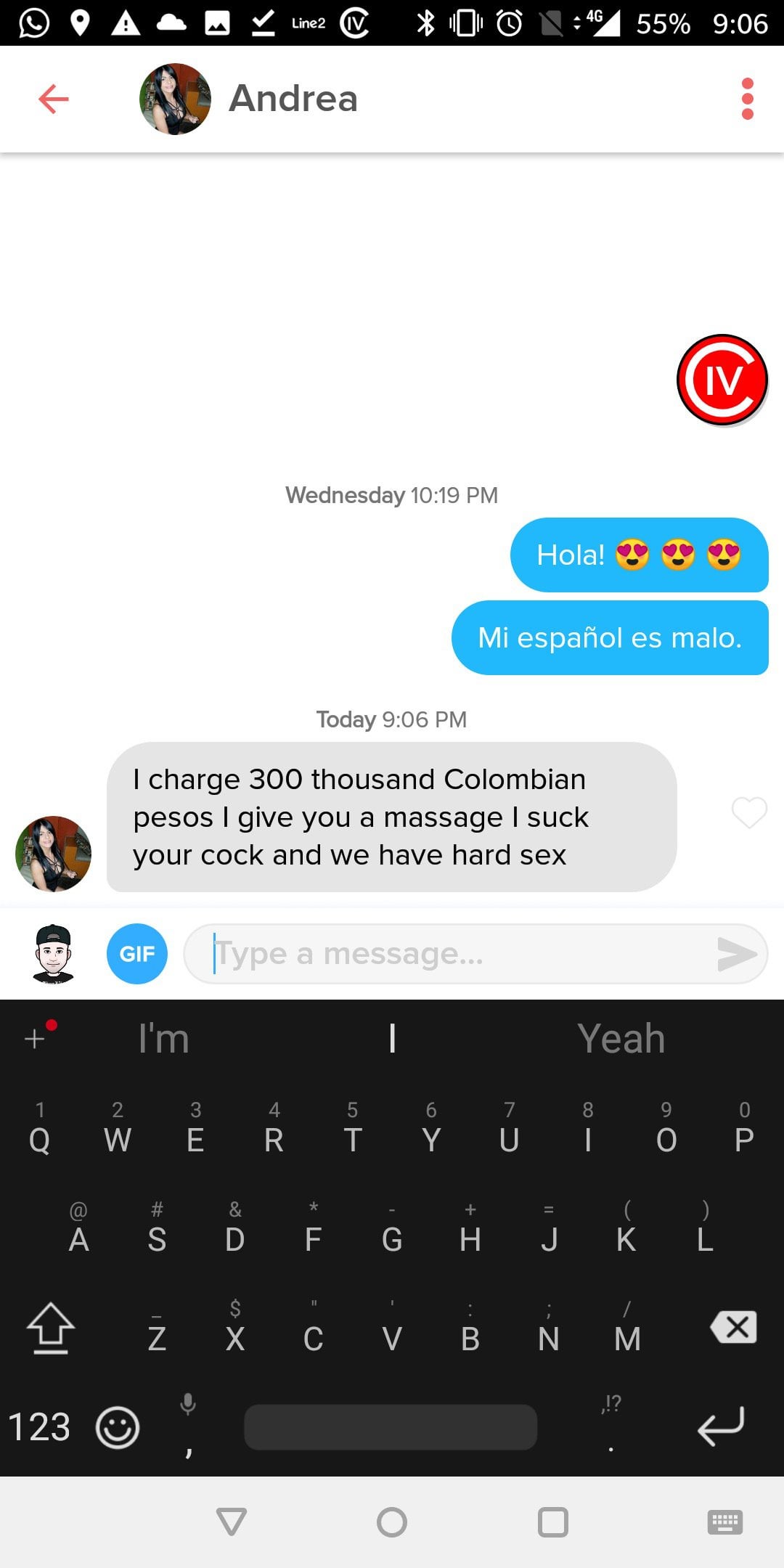 Colombian tinder girl says doesnt