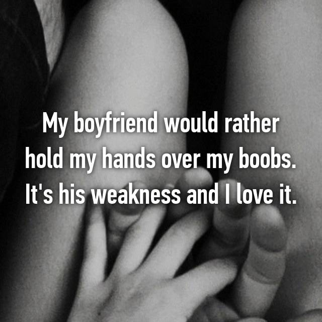 Rolly P. reccomend Boyfriends hand my boobs